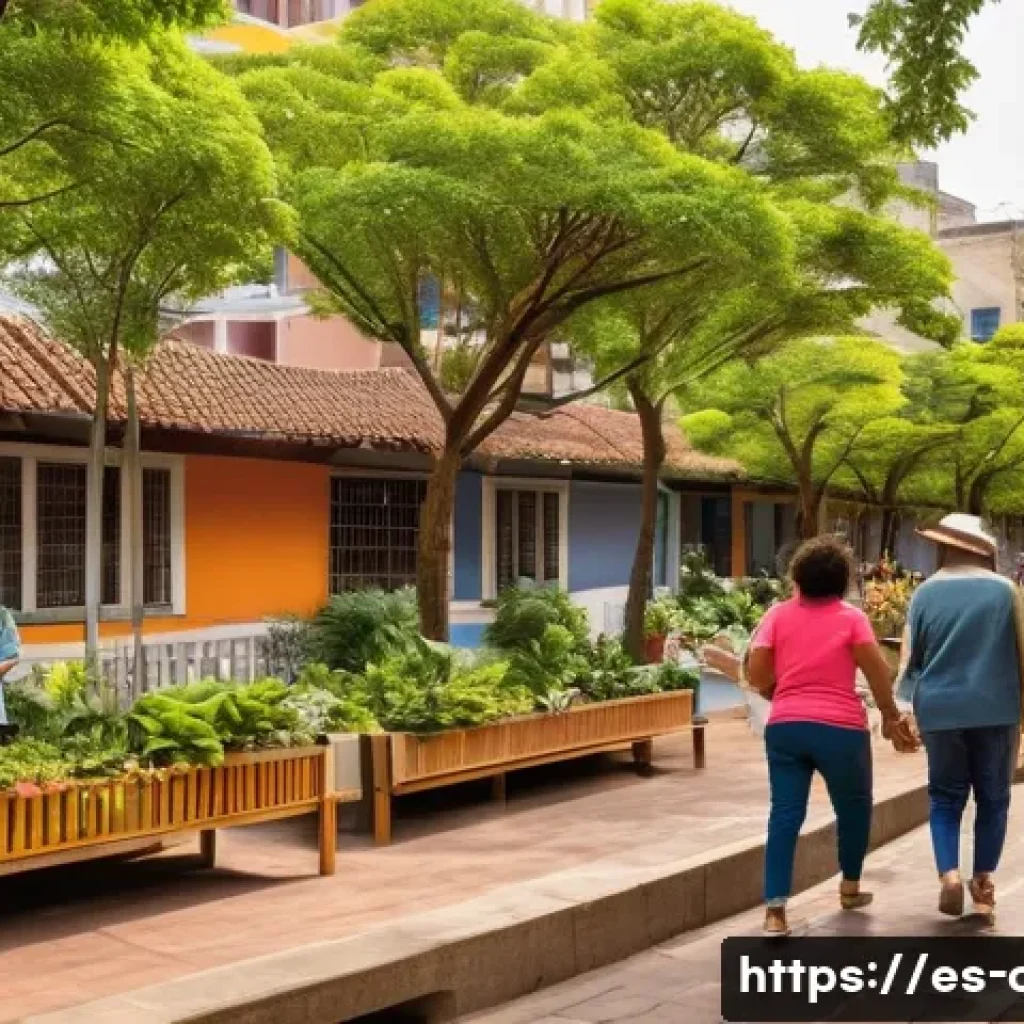 도시계획 이직 시 고려 사항 - **Prompt 1: Vibrant "15-Minute City" Neighborhood in Latin America**
    "A bustling, pedestrian-fri...